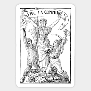 Vive La Commune Walter Crane - Historical, Paris Commune, Socialist, Leftist Sticker